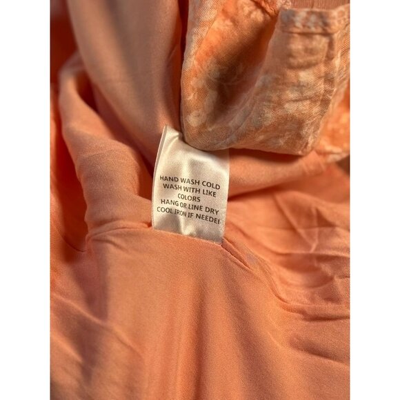 In Loom Woman Size S Floral Peach Sundress Cotton & Rayon Blend Adjustable Strap - Picture 9 of 9